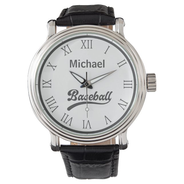 Baseball  Personalised Name Watch (Front)