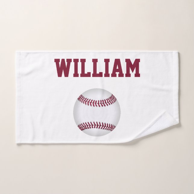 Baseball Personalised Sports Hand Towel (Hand Towel)
