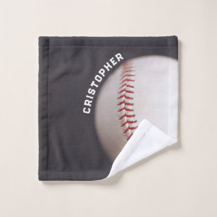 Baseball Personalised Wash Cloth
