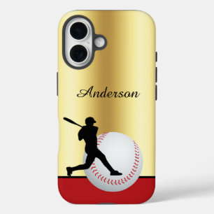 Baseball personalize with name Elegant Colorful iPhone 16 Case