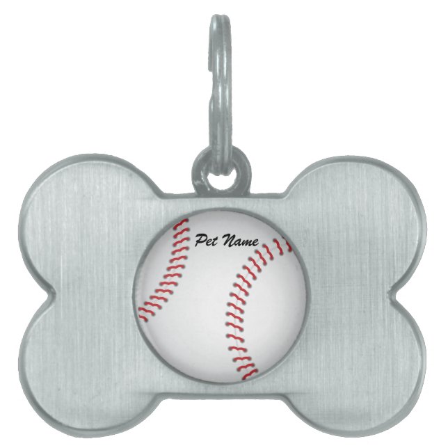Baseball Pet Name Template Pet Tag (Front)