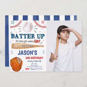Baseball Photo Invitation