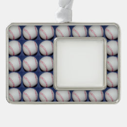 Baseball Photo Silver Plated Framed Ornament