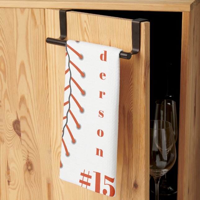 Baseball Photos Rustic Memory Scrapbook Tea Towel (Thirds Fold)