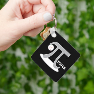 Baseball Pi-tcher - Funny Pi Day Gifts Key Ring