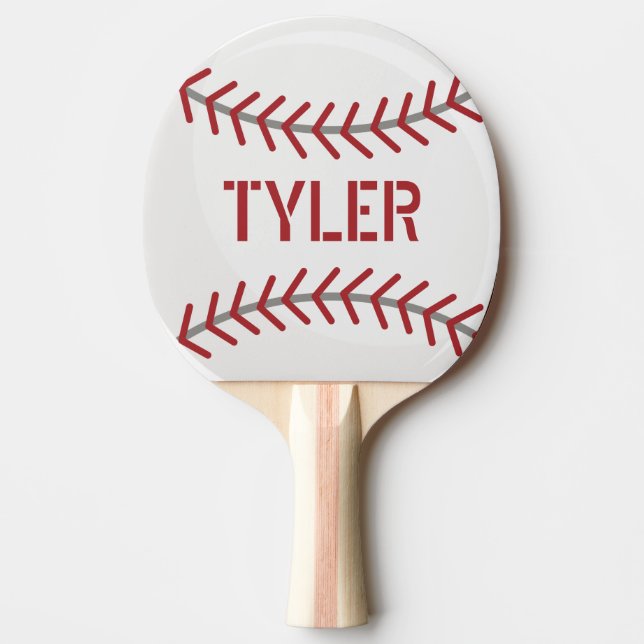 Baseball Ping Pong Personalise Paddle (Front)