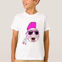 baseball pink girl punk vector design graphic