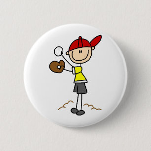 Baseball Pitcher Button