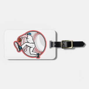 Baseball Pitcher Luggage Tags