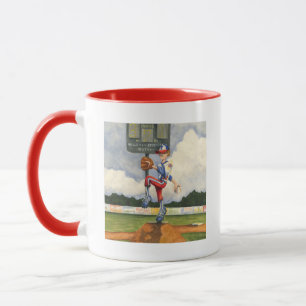 Baseball Pitcher on Mound by Jay Throckmorton Mug