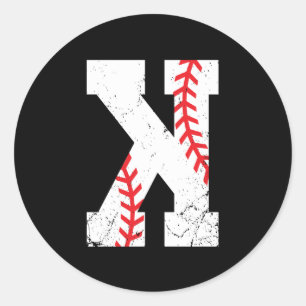 Baseball Pitcher Strikeout K Classic Round Sticker