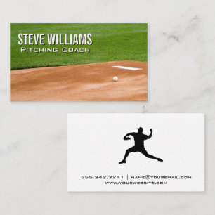 Baseball Pitching Mound Pitcher Logo Business Card