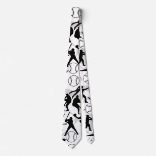 Baseball play pattern.w tie