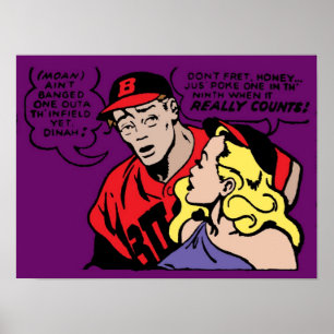 Baseball Playa and his Girl Poster