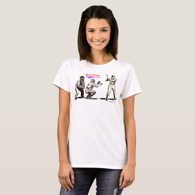 Baseball Player at Bat T-Shirt (Front Full)