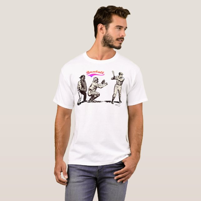 Baseball Player at Bat T-Shirt (Front Full)