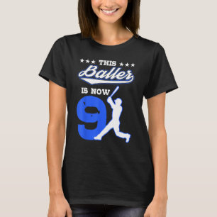 Baseball Player Baller 9th Birthday Sports Lover G T-Shirt