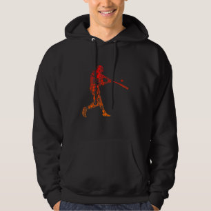 Baseball Player Batter Youth Men Kids Boys Hoodie