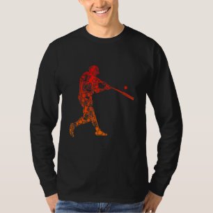 Baseball Player Batter Youth Men Kids Boys T-Shirt