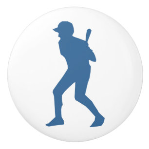 BASEBALL PLAYER CERAMIC KNOB