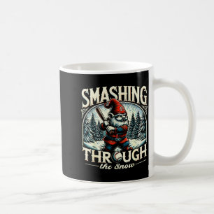 Baseball Player Christmas Gnome, Smashing Through Coffee Mug