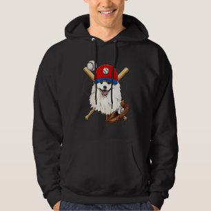Baseball Player Coaches American Eskimo Pitcher Ca Hoodie
