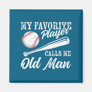 Baseball Player Coaching Favourite Player Artwork Magnet