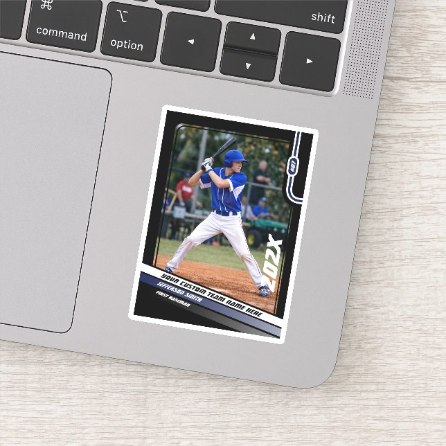 Baseball Player Custom Gift in Blue (Detail)