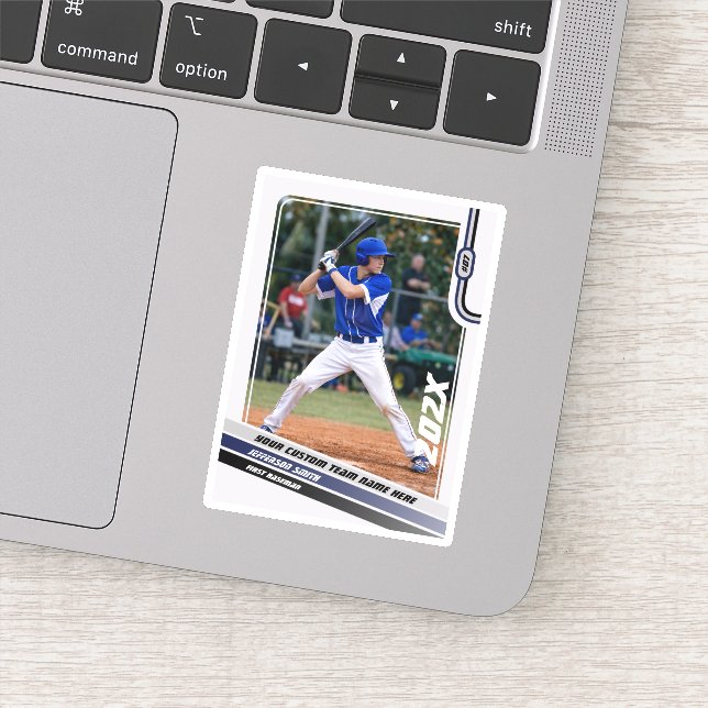 Baseball Player Custom Gift in Blue (Detail)