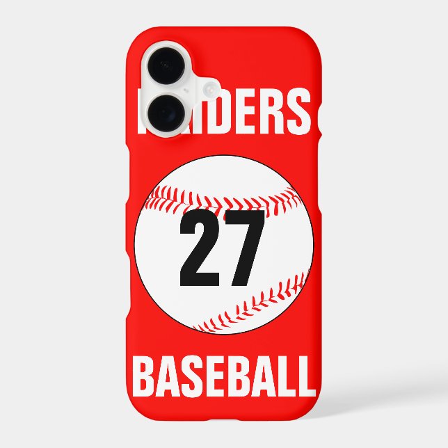 Baseball Player Custom Jersey Number & Colour Case (Back)