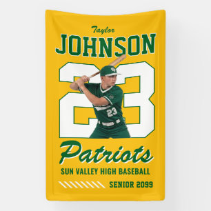 Baseball Player Custom Photo Jersey Number Sports Banner