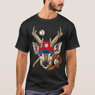 Baseball Player Deer Pitcher Catcher Baseball Coac T-Shirt