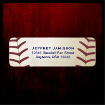 Baseball Player, Fan Name and Address Label