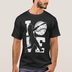 Baseball Player Funny Vintage Baseball Lover Baseb T-Shirt