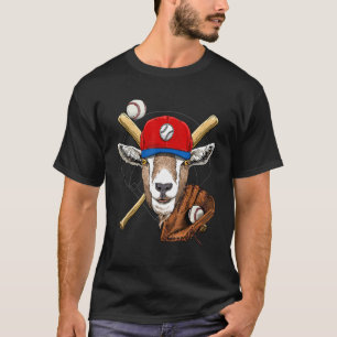 Baseball Player Goat  Pitcher Catcher Baseball Coa T-Shirt