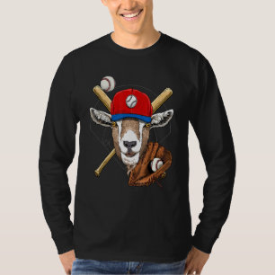 Baseball Player Goat  Pitcher Catcher Baseball Coa T-Shirt