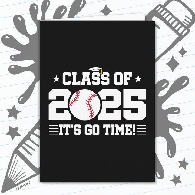 Baseball Player Graduation Class of 2025 Senior Card (Creator Uploaded)