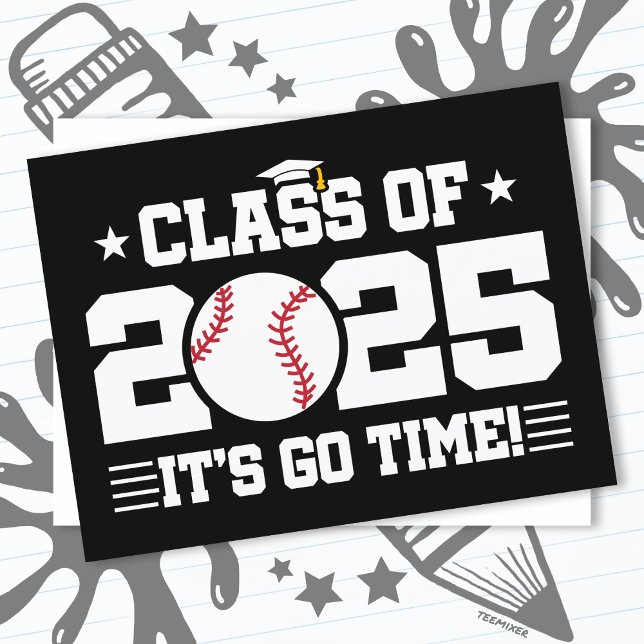 Baseball Player Graduation Class of 2025 Senior Postcard (Creator Uploaded)