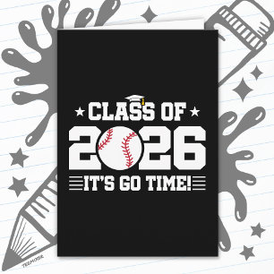 Baseball Player Graduation Class of 2026 Senior Card