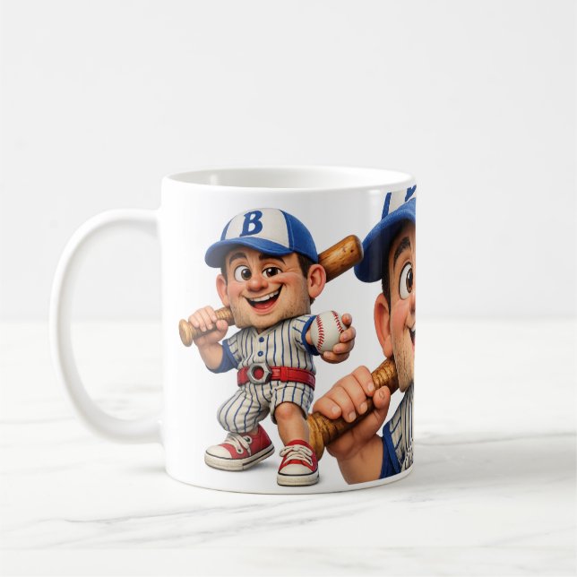 Baseball Player Humour Coffee Mug (Left)