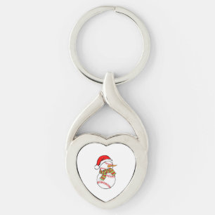 Baseball Player I Santa Claus I Christmas Snowman Key Ring