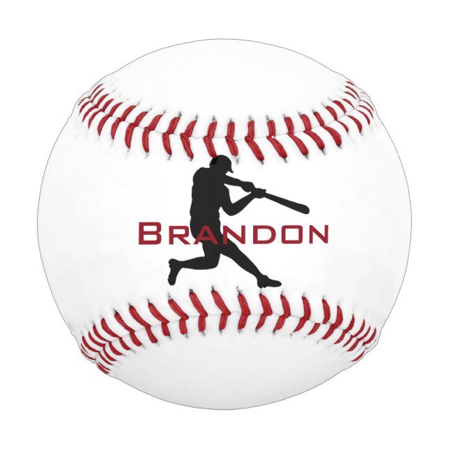 Baseball Player Image on a Baseball (Front)