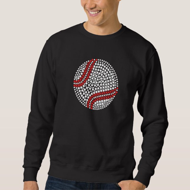 Baseball  Player International Dot Day V neck Sweatshirt (Front)