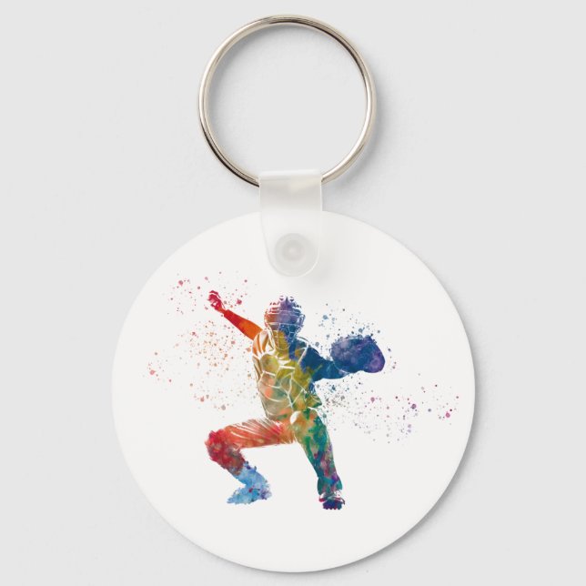 baseball player key ring (Front)