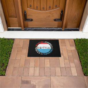 Baseball Player Mindset - Red White Blue Doormat