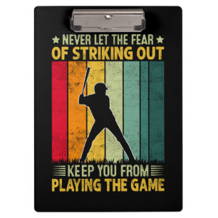 Baseball Player Motivation Clipboard