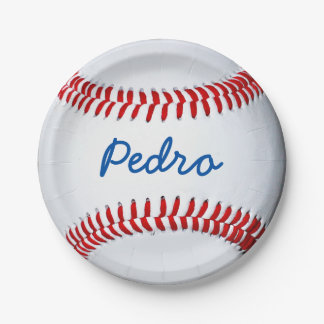 Baseball Player Name Signature Personalised Paper Plate