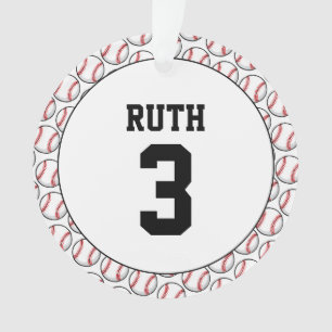 Baseball Player NAME Sports Team NUMBER Keepsake Ornament