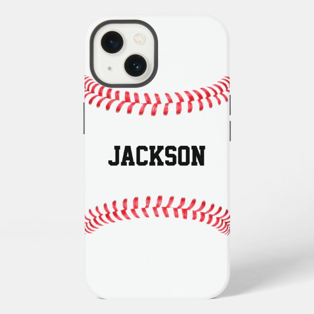 Baseball Player Name, Team Name or Text Custom iPhone Case (Back)