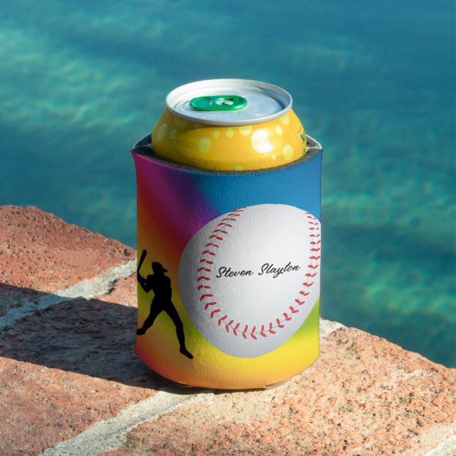 Baseball Player or just a Fan personalize Can Cooler (In Situ Pool)